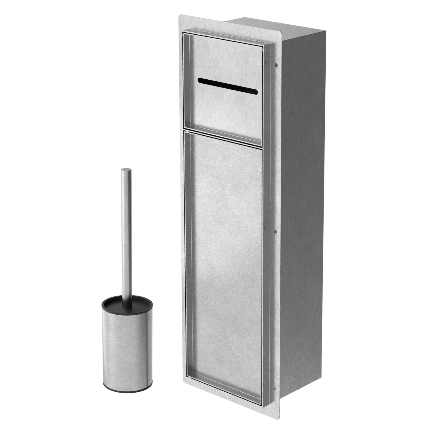 LuxeBath Unterputz-Schrankmodul WC aus Edelstahl Silber 60x20x10 cm günstig online kaufen