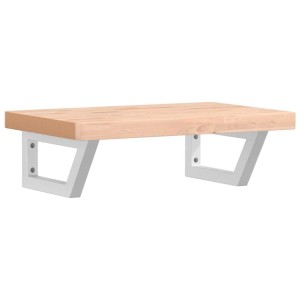 vidaXL Waschbeckenregal Wandmontage Stahl und Massivholz Buche 3302362