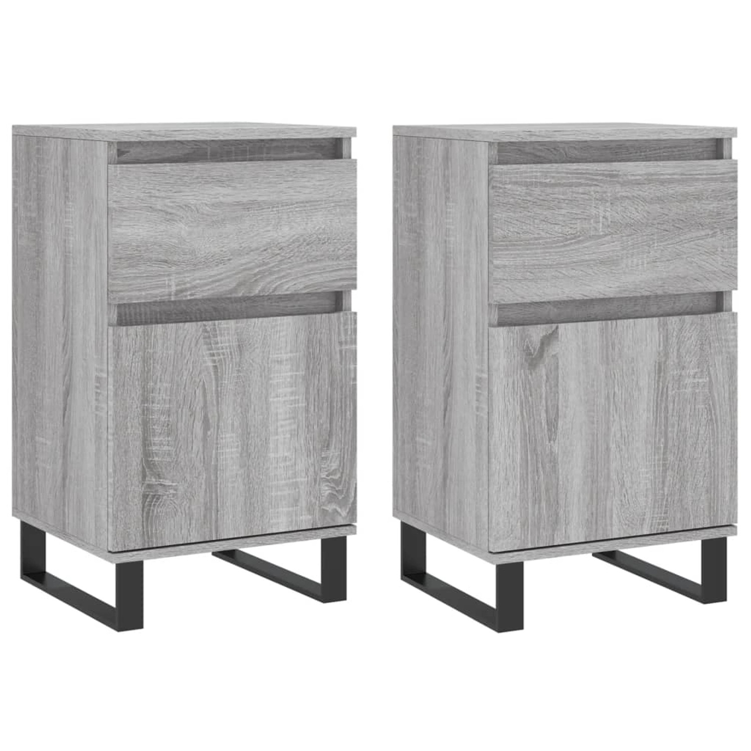 vidaXL Sideboards 2 Stk Grau Sonoma 40x35x70 cm Holzwerkstoff 831177 günstig online kaufen