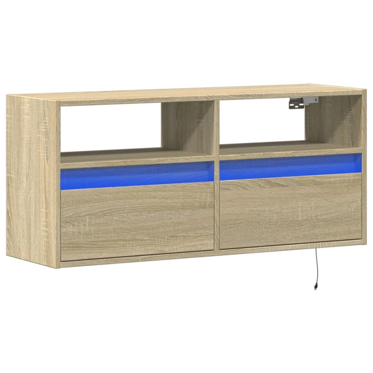 vidaXL TV-Wandschrank mit LED-Beleuchtung Sonoma-Eiche 100x31x45 cm 852336 günstig online kaufen