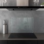 Transparente Glas Küchenrückwand 60x40 cm als Spritzschutz für die Küche.