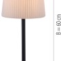 Anthrazitfarbene Paul Neuhaus LED-Tischleuchte Falter, 60 cm hoch, für Innen- und Außenbereiche.