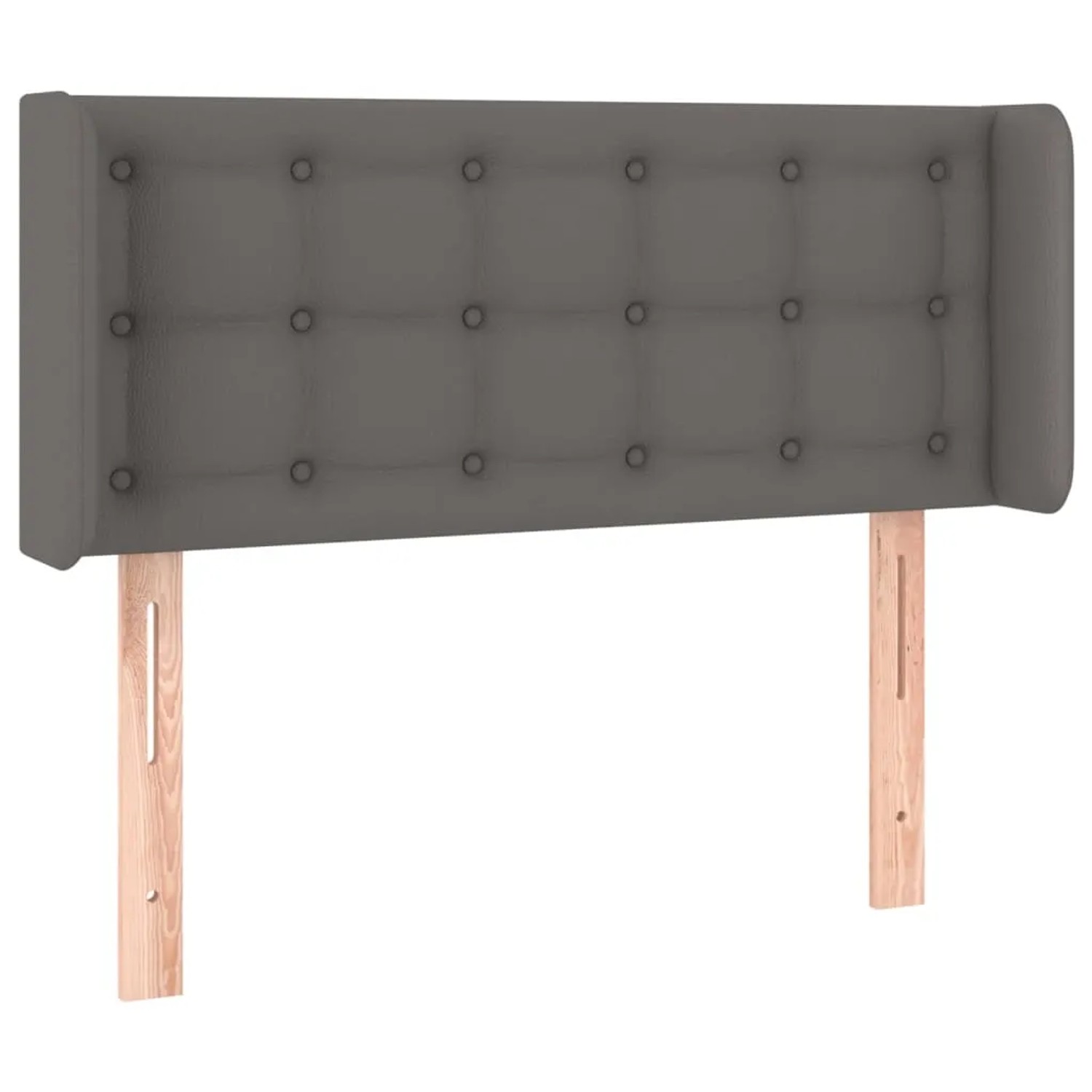 vidaXL LED Kopfteil Grau 93x16x78/88 cm Kunstleder 3123318