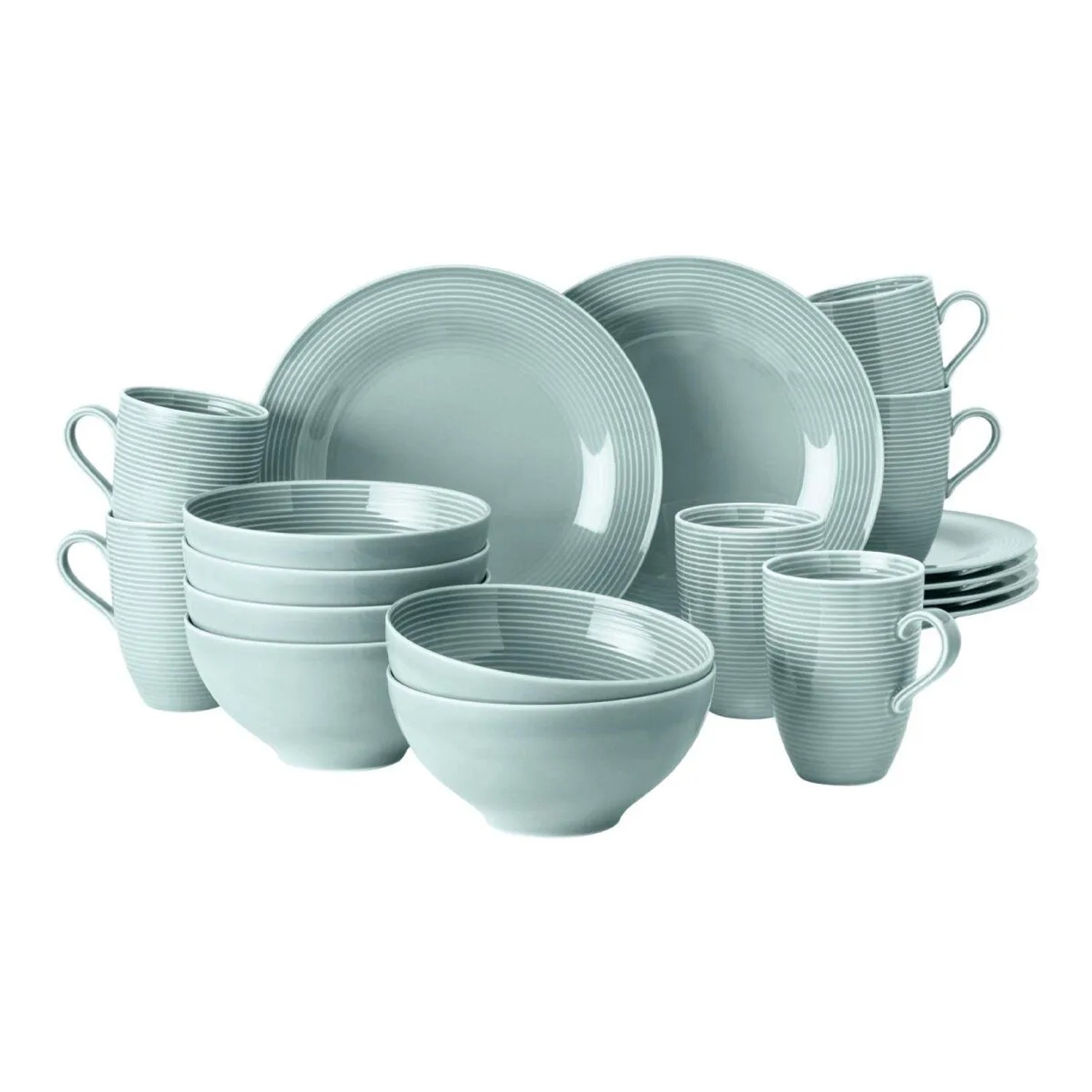 Seltmann Weiden Beat Color Glaze Frühstücks-Set 18-teilig Arktisblau