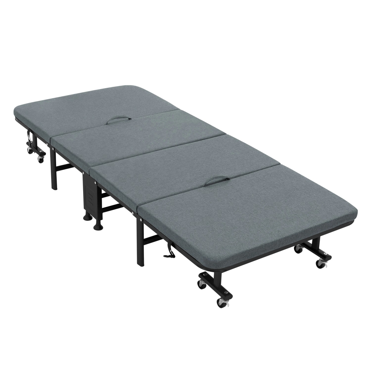 ECD Germany Gästebett 90x200 cm Klappbares Einzelbett mit Matratze