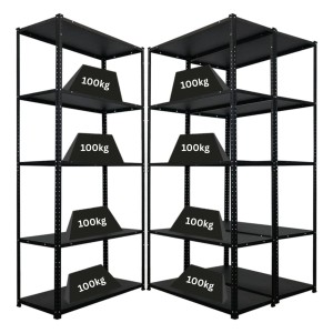 PROREGAL Mega Deal 3x Schraubregal Haldor HxBxT 180x90x40cm Fachlast 100 kg Schwarz