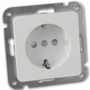 ChiliTec MILOS Schutzkontakt Steckdose Weiß Matt ohne Rahme