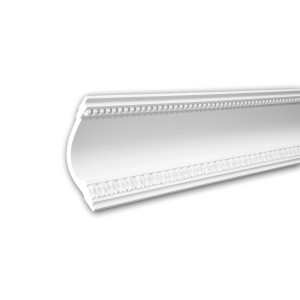 Weiße PROFHOME Eckleiste aus Polyurethan, 200 cm lang, für Decken und Wände.