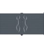 Elektrisches Flügeltor Casanoov, 3m breit, mit Antrieb Bunker B500. Gartentor aus Aluminium in Grau mit weißem Muster.
