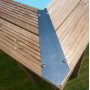 Detailansicht: Metalleckverbinder am Holzpool Lanzarote für Stabilität und modernes Design.