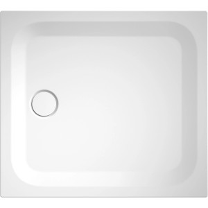 Rechteckige, ultra weiße Bette Duschwanne aus Titan-Stahl, 100x110 cm.