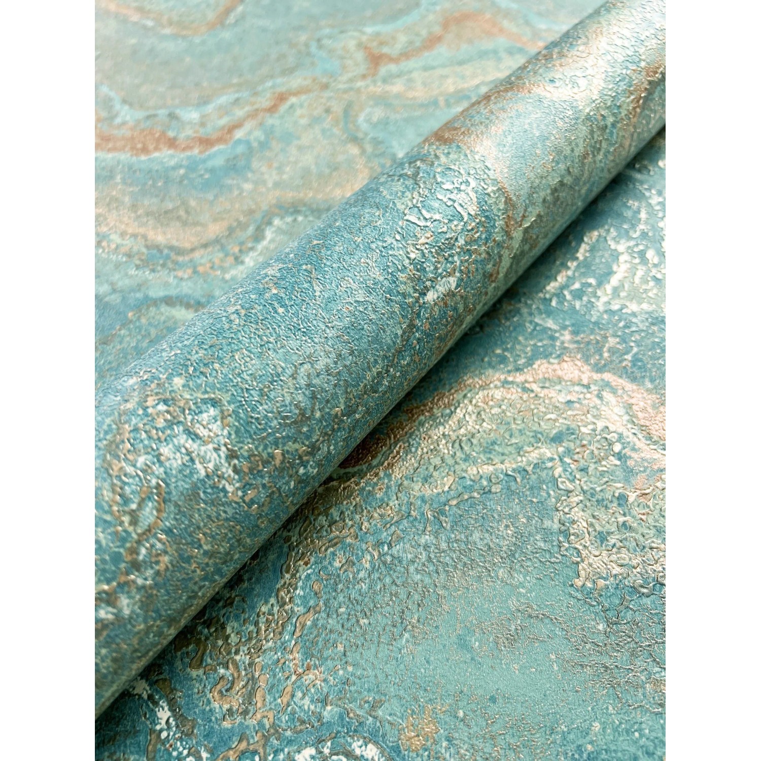 Newroom Vliestapete Dione Turquoise Marmor Modern FSC® günstig online kaufen