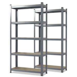 KARAT Schwerlastregal Lakota 2er Set Traglast bis 875 kg Grau 200 x 120 x 60 cm