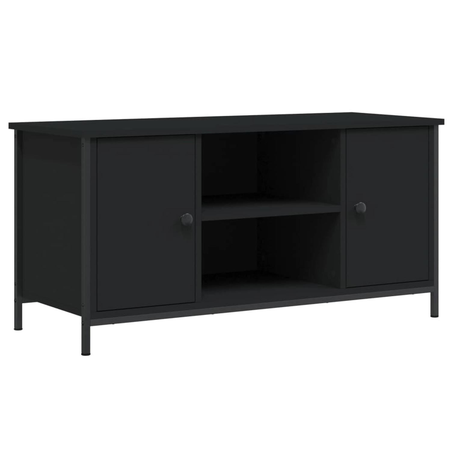vidaXL TV-Schrank Schwarz 100x40x50 cm Holzwerkstoff 832763
