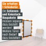 Kniestock-Baupaket mit Schiebetür in Schwarz/Weiß, geeignet für Dachschrägen. Schienen separat erhältlich.