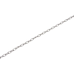 Schwarze Zierkette aus Runddraht, 2 mm stark, als Meterware.