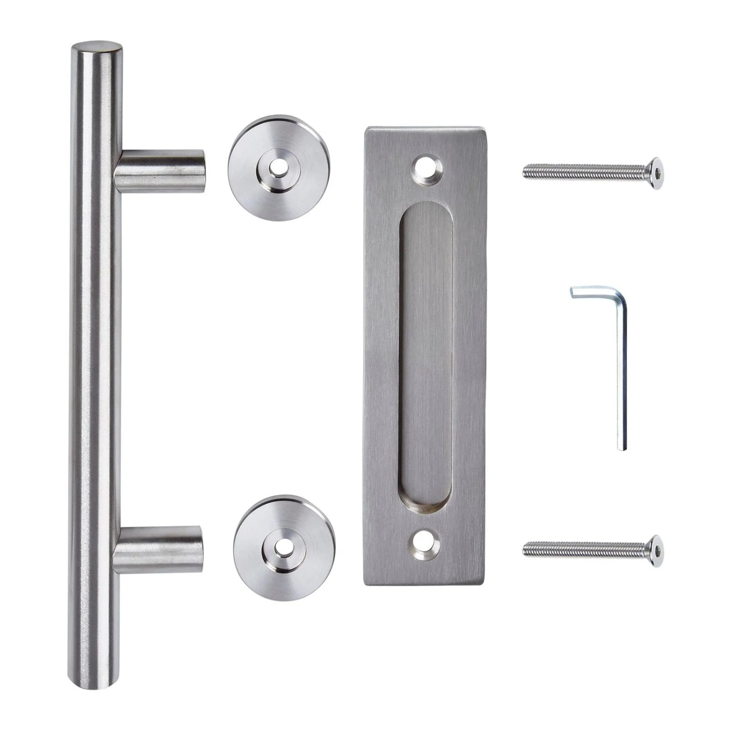 SOTECH Türgriff DUO für Schiebetüren Beidseitig Edelstahl Gebürstet