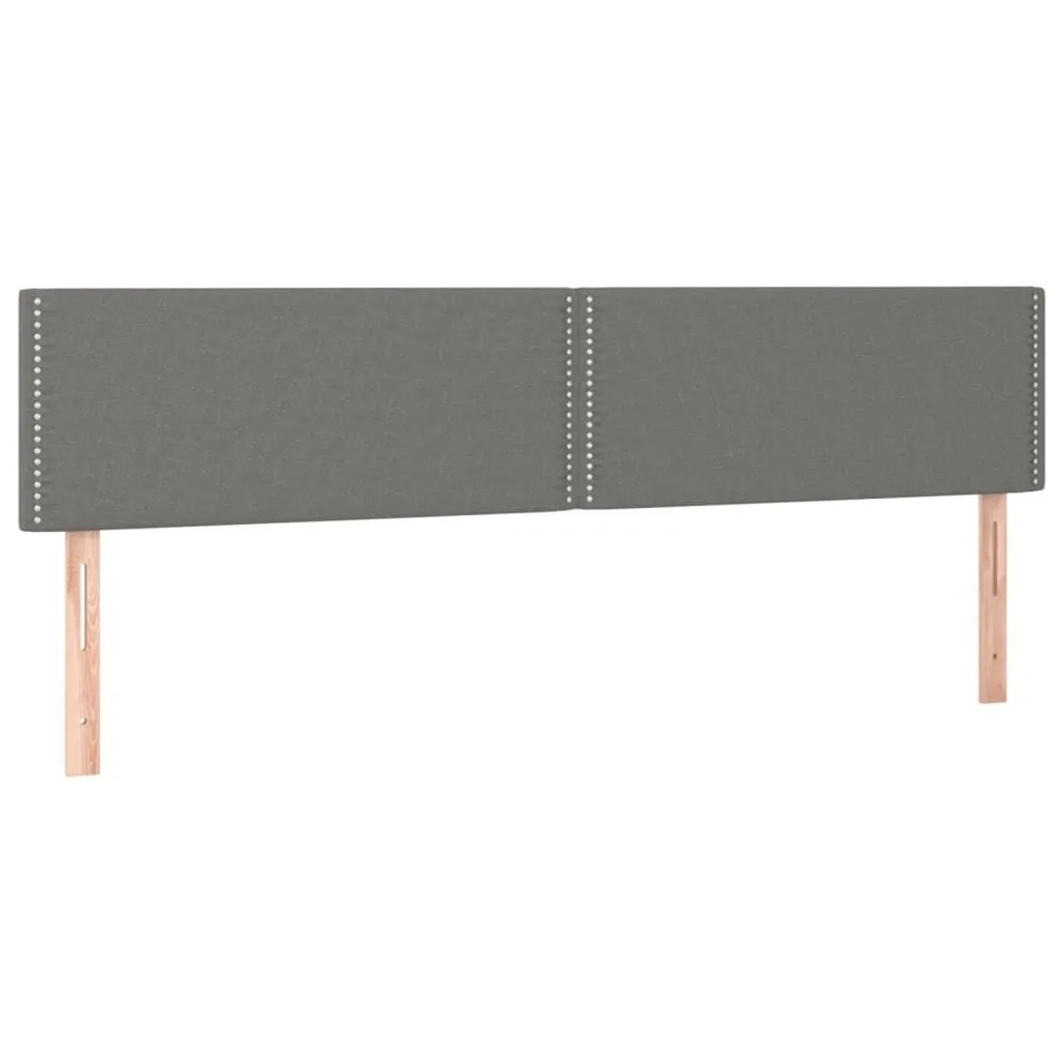 vidaXL Kopfteile 2 Stk Dunkelgrau 90x5x78/88 cm Stoff 345965