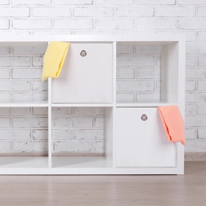 Relaxdays Faltbox 4er Set Polyester Weiß Zusammenfaltbar 30 cm x 30 cm x 30 cm 0,6 kg