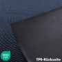 Detailaufnahme der blauen KARAT Schmutzfangmatte SKY Novo mit TPE-Rücken.