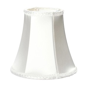 Weißer Seiden Lampenschirm für Kronleuchter, Aufsteckschirm für sanftes Licht.