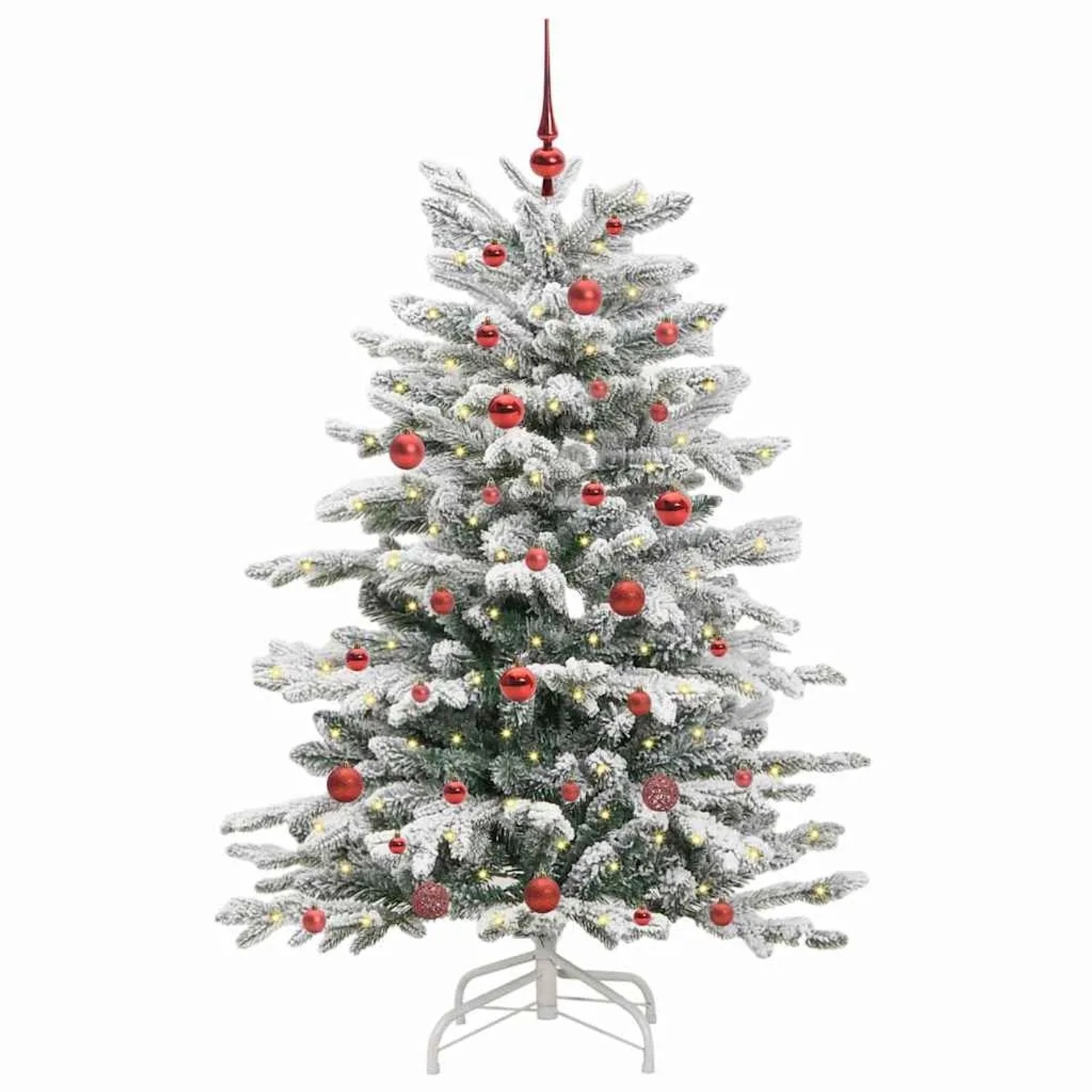 vidaXL Künstlicher Klappbarer Weihnachtsbaum Weiß 150 cm PE und PVC 3395631