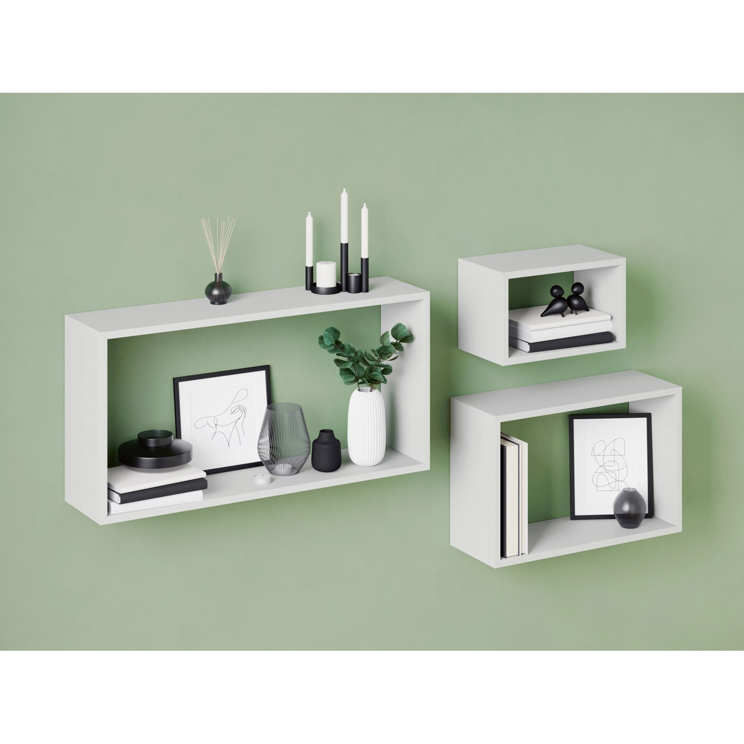 Regalwürfel Set Meddon 3-teilig mattweiß MDF kaufen bei OBI