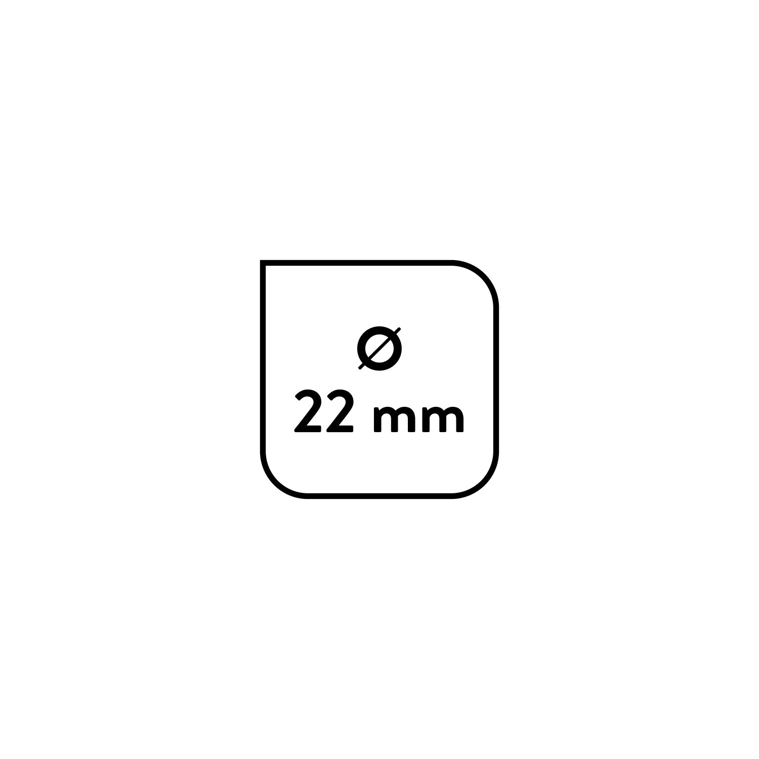 Symbol für Brausehalter: Duschstange Ø 22mm.