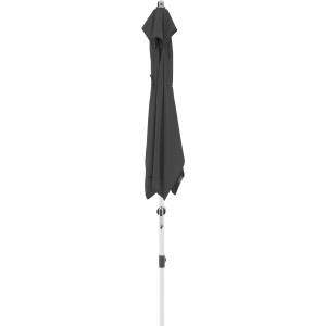 Geschlossener, anthrazitfarbener Doppler Marktschirm Expert 220x140 cm mit Kurbelmechanik.