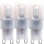 3er Set G9 LED Leuchtmittel, 2,5W, 240lm, warmweißes Licht für Tisch-, Schrank- und Stehlampen.