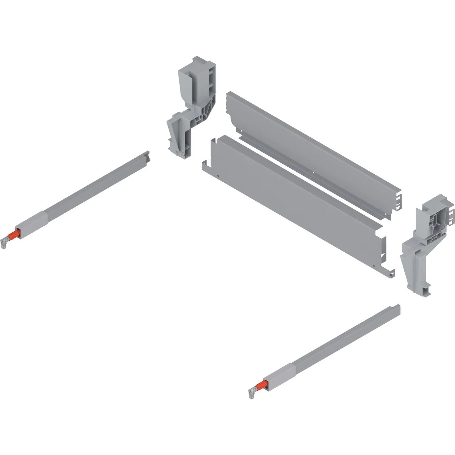 Blum Stahlrückwand für hängenden Müllauszug Korpusbreite 600 mm Grau