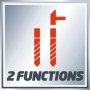 Symbol für 2 Funktionen der Einhell Schlagbohrmaschine TC-ID 550 E: Bohren und Schrauben.