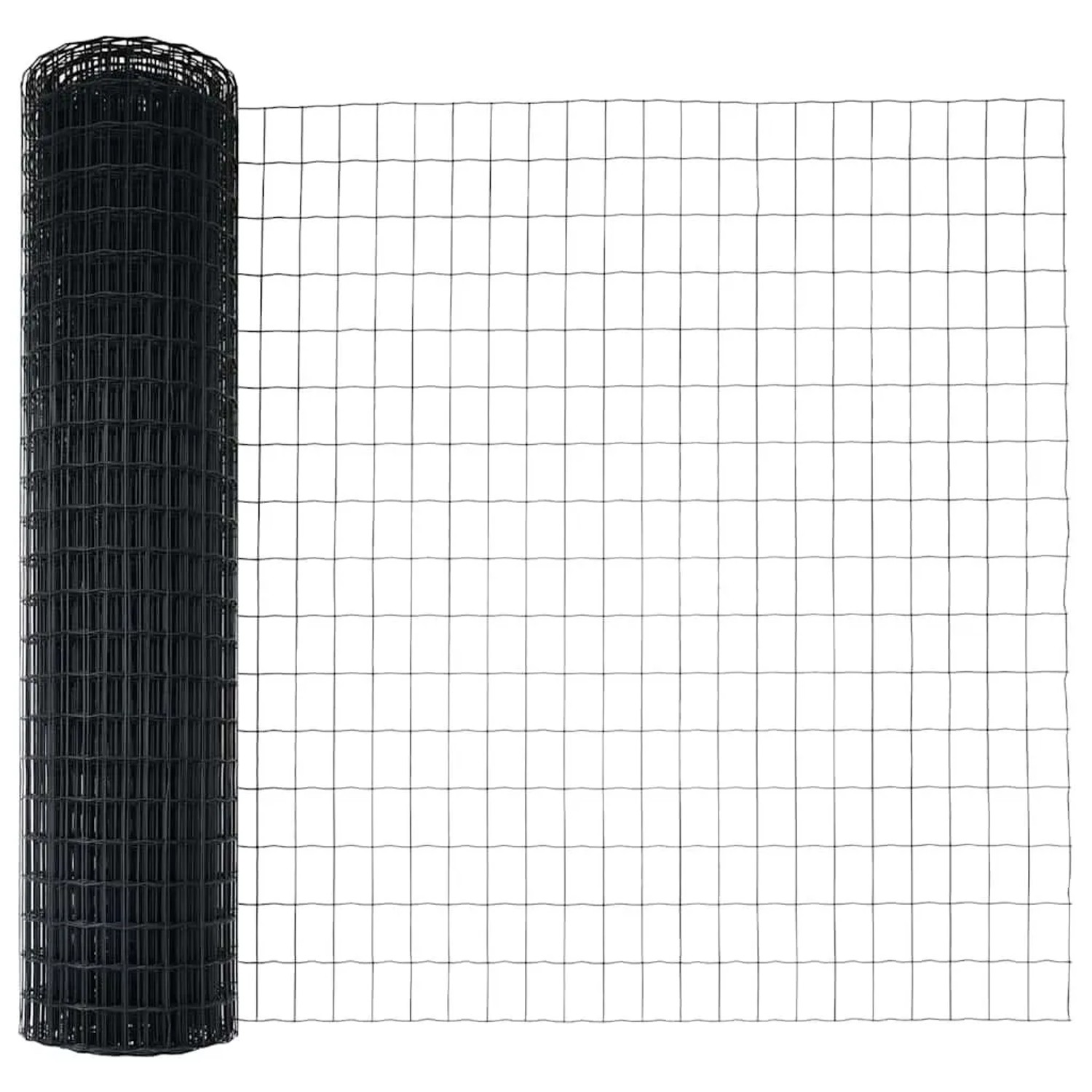 vidaXL Eurozaun Grau 1 x 25 m PVC-beschichtetes Eisen 42004525 günstig online kaufen