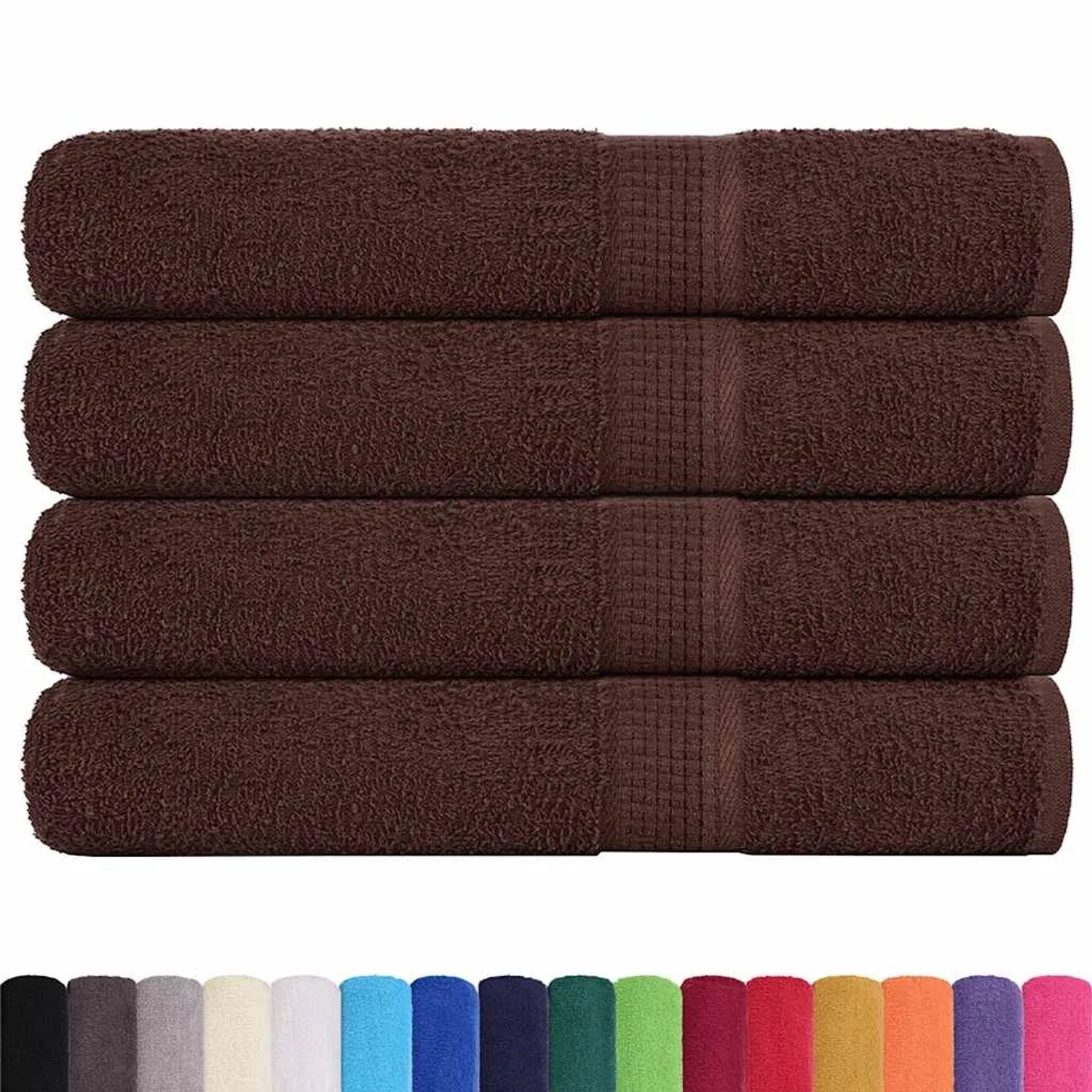 vidaXL Saunatücher 4 Stk Braun 80x200 cm 360 g/m² 100% Baumwolle 136768
