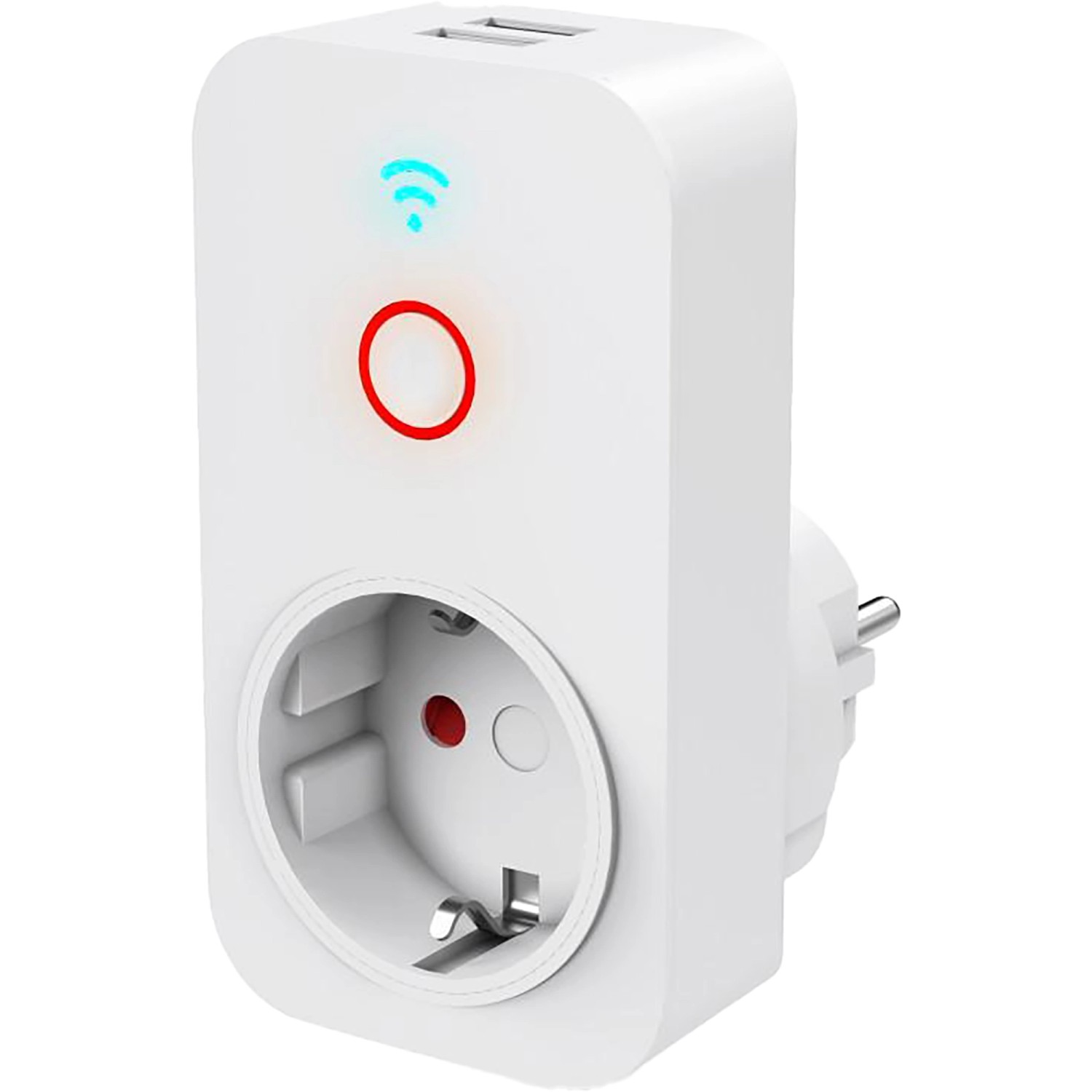 Hama WLAN-Steckdose mit 2 USB-Anschlüssen 2.300 W 10 A Weiß