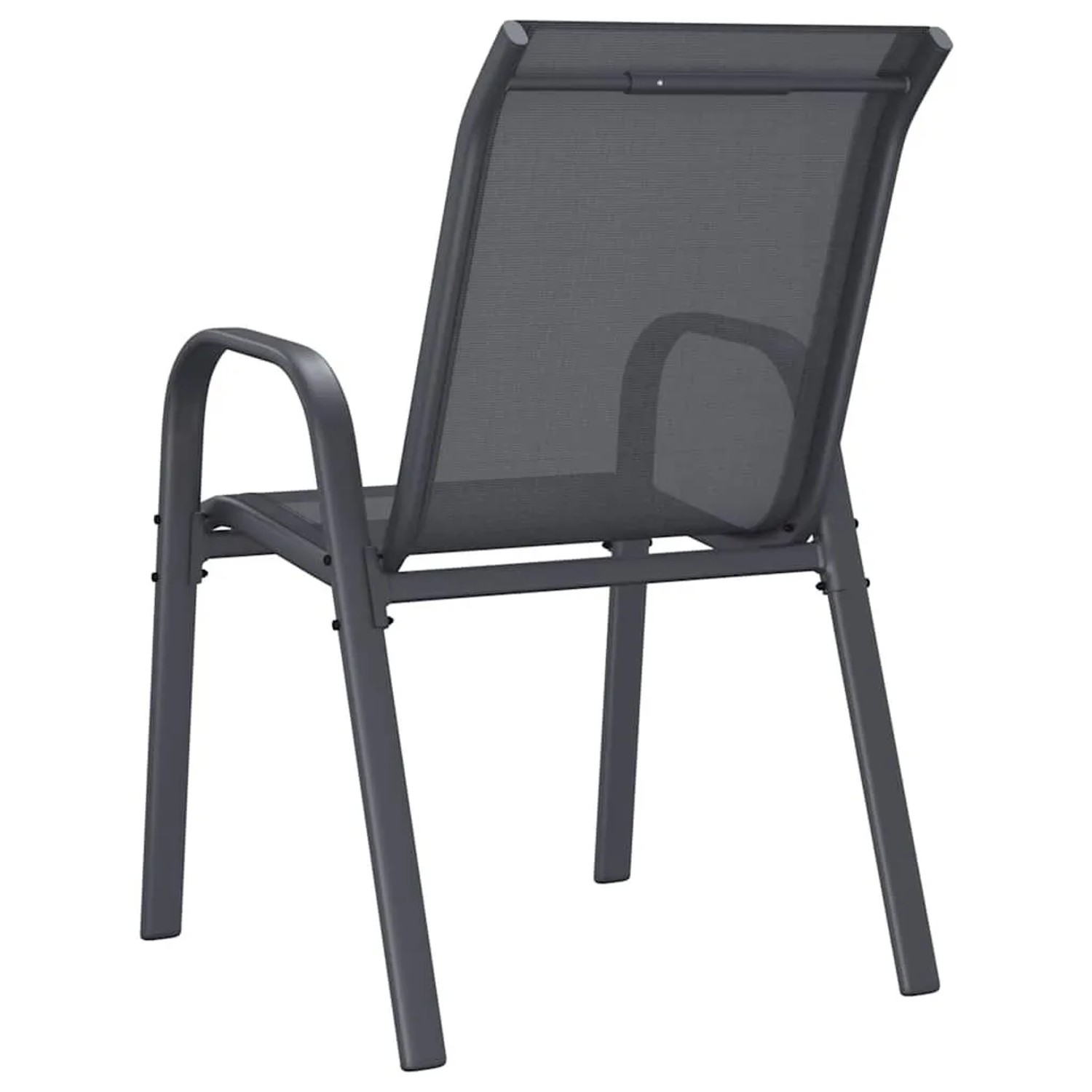 vidaXL Stapelbare Gartenstühle 2 Stk Grau Textilene 318778_7
