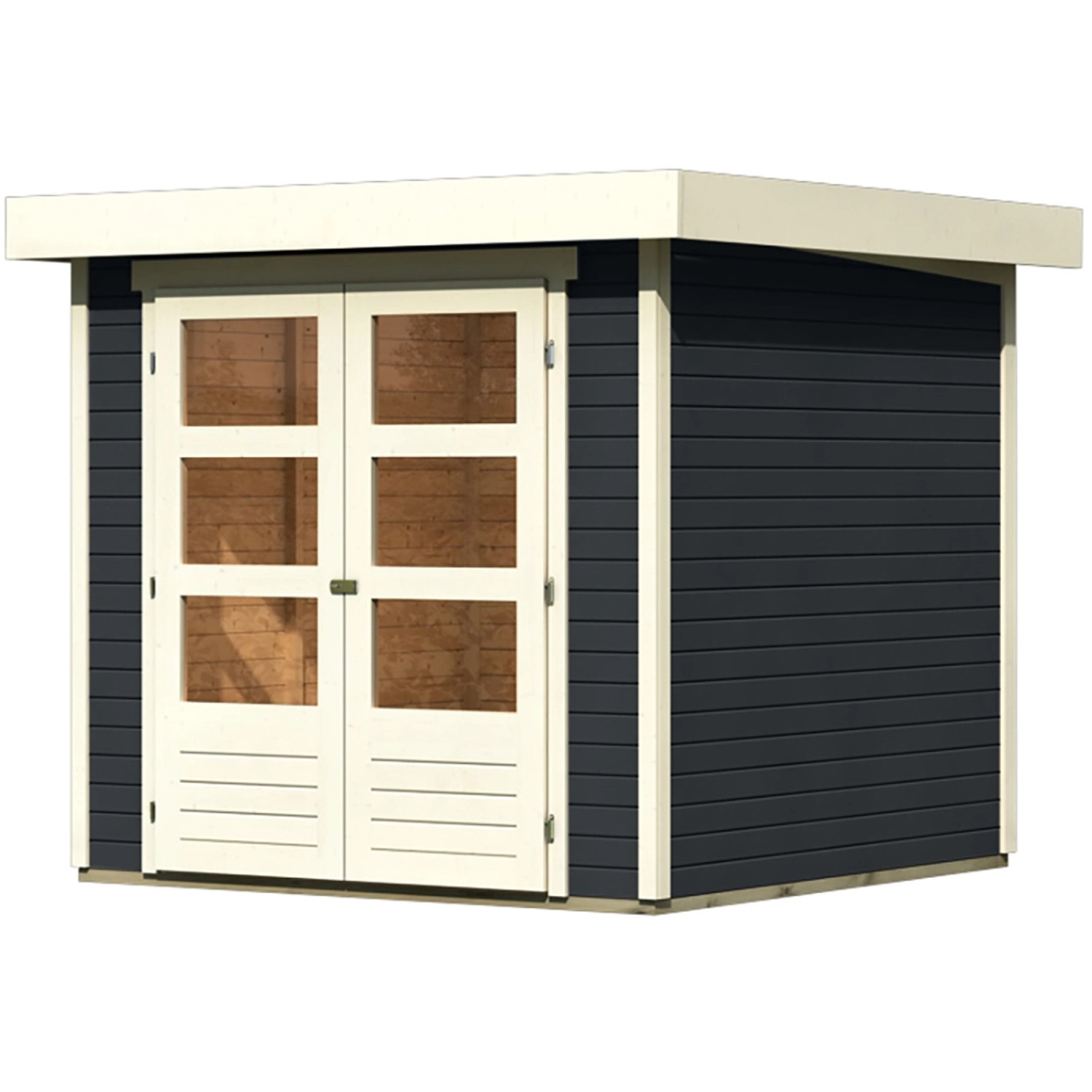 Karibu Express Gartenhaus/Gerätehaus Speedy A Anthrazit 213 cm x 217 cm