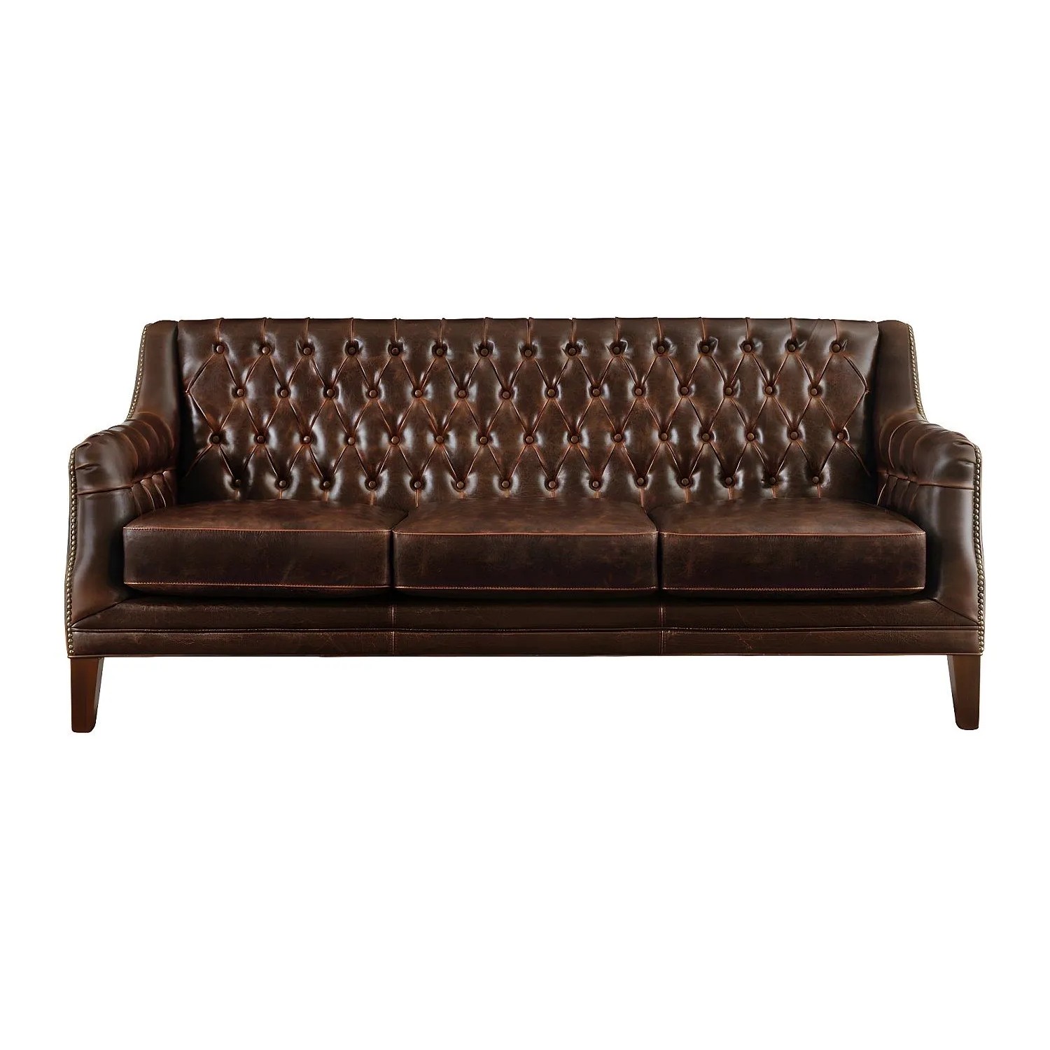 Vente-unique Sofa Ohne Schlafmöglichkeit Colbert Schokoladenbraun 194.5 cm
