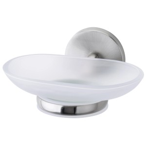 Fackelmann Ablageschale Fusion in Edelstahloptik, Badhelfer für stilvolle Ordnung im Bad.