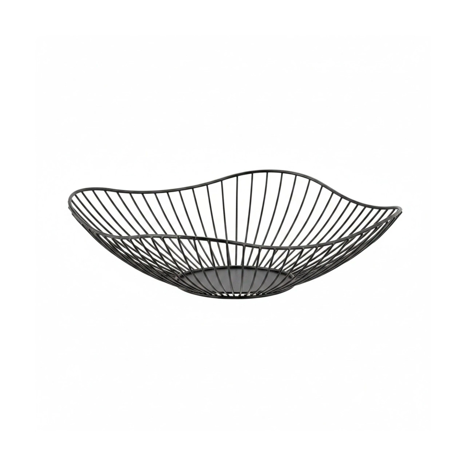 Relaxdays Obstschale Eisen Schwarz Offen 7,5 cm x 27 cm 250 g