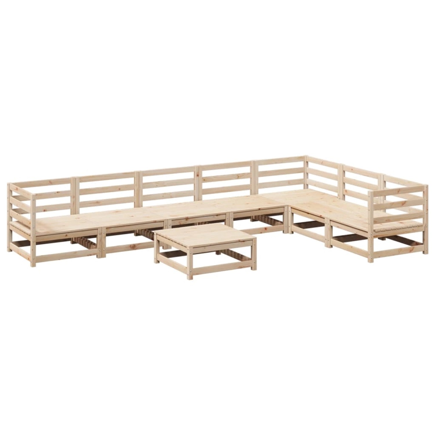 vidaXL 8-Tlg Garten-Sofagarnitur Massivholz Kiefer 3299474 günstig online kaufen