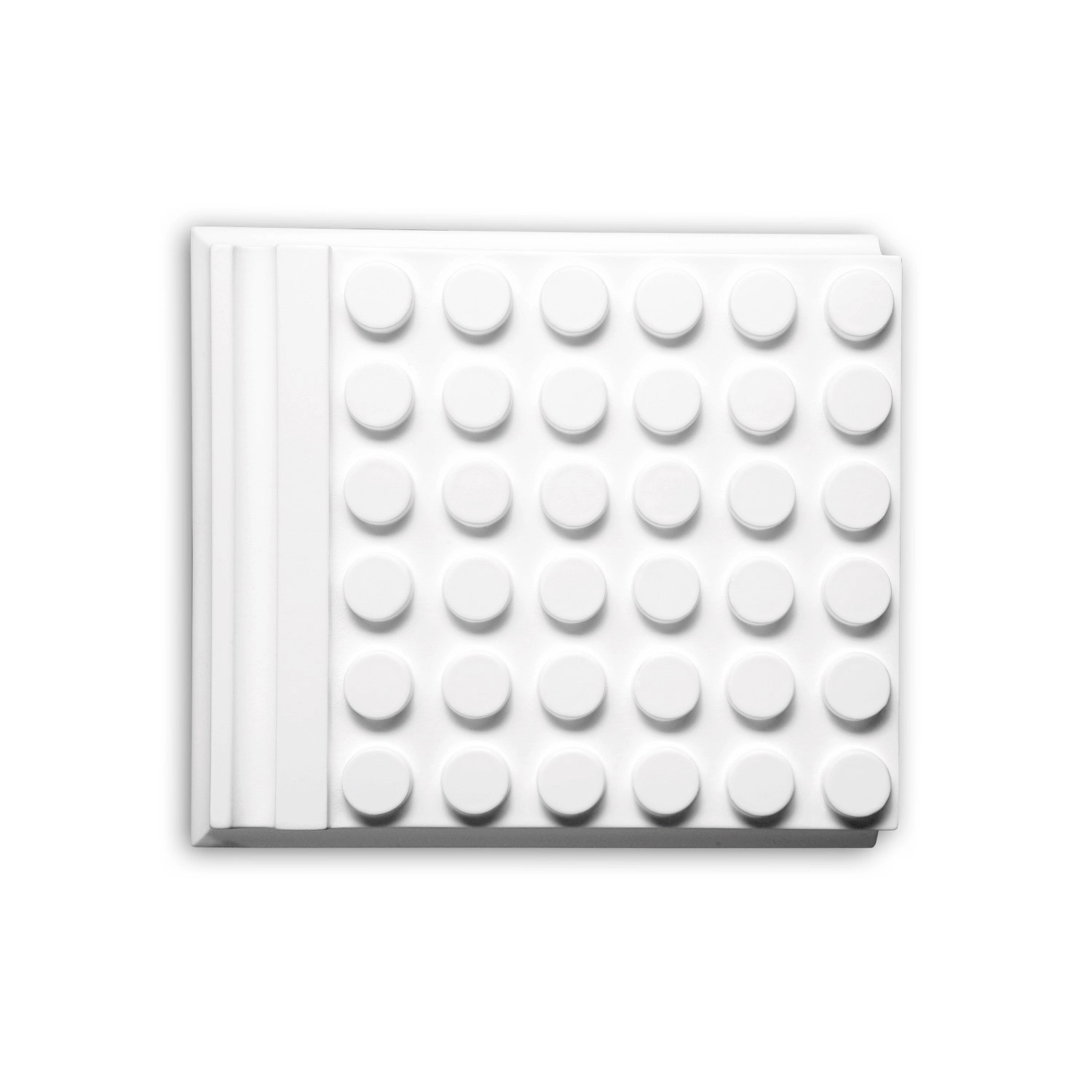 PROFHOME 405101 Mutulus Fassadenstuck Zierelement Fassaden Element 21,3 cm x 6,2 cm x 19 cm Weiß