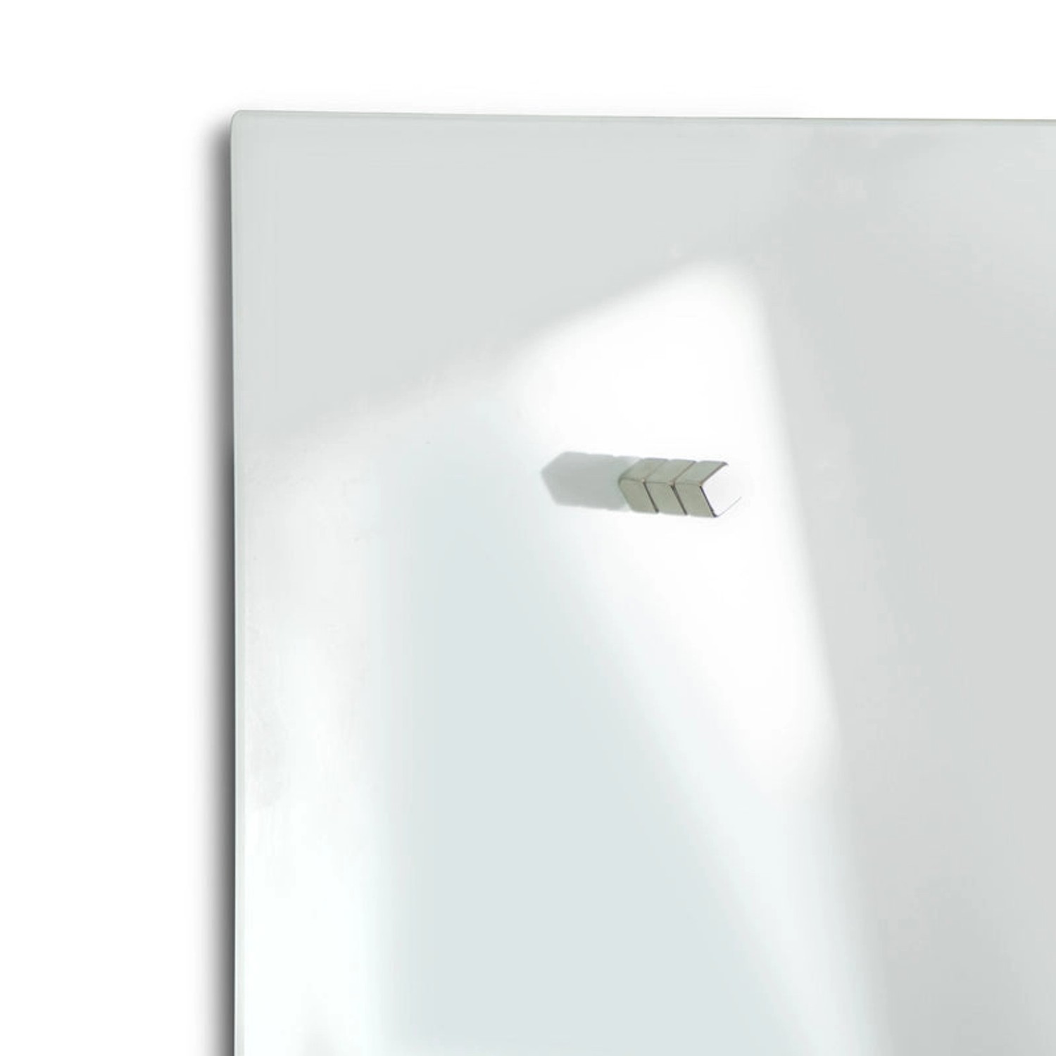 Klares, weißes Glas Whiteboard Lissabon 45x30 cm mit Magneten, vielseitig einsetzbar für Büro & Zuhause.