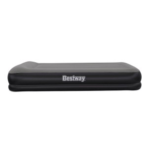 Bestway Luftmatratze Queen, grau, mit USB-Pumpe. Camping-Luftbett für 2 Personen.