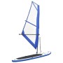 vidaXL Aufblasbares SUP-Board mit Segel Set Blau und Weiß 92210