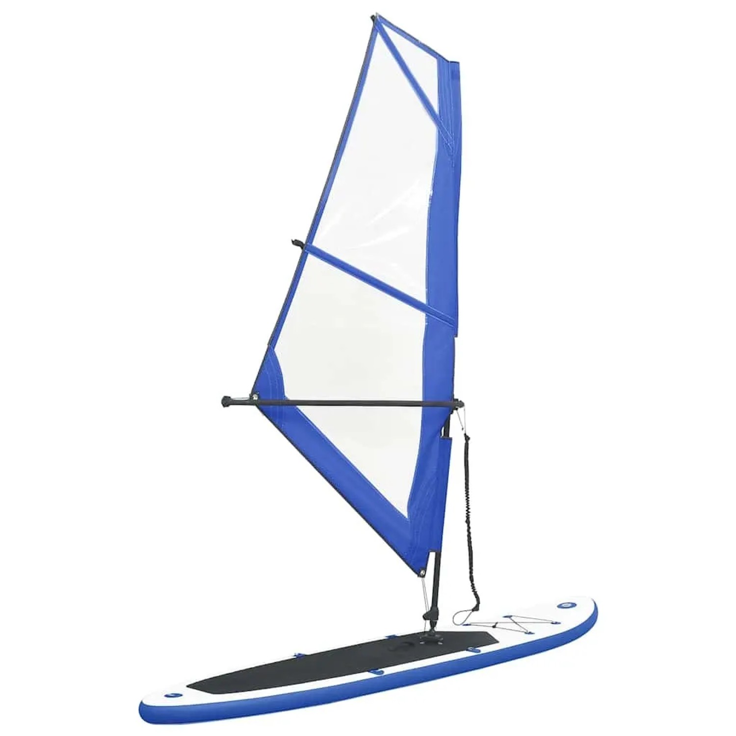 vidaXL Aufblasbares SUP-Board mit Segel Set Blau und Weiß 92210
