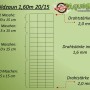 Aquagart Wildzaun 160/20/15 mit Z-Profil Pfosten: Knotengeflecht und Drahtstärken im Detail.