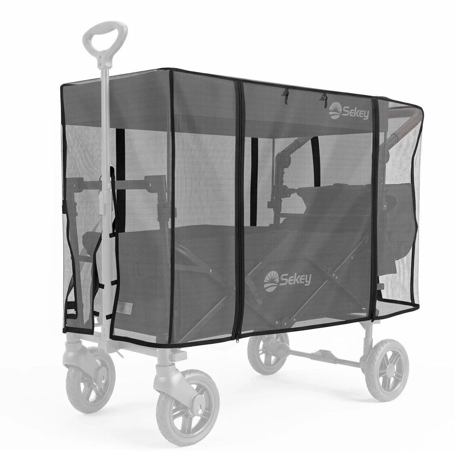 Sekey Insektenschutz für Faltbarer Bollerwagen mit Dach 110 x 60 x 75 cm