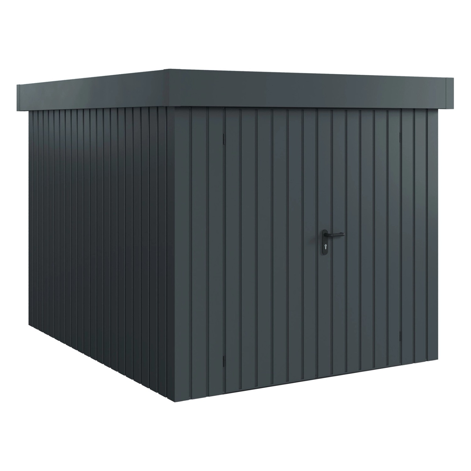 Hörmann EcoStar Gerätehaus Euroline Flachdach 2-flg 237 x 278 cm Anthrazitg günstig online kaufen