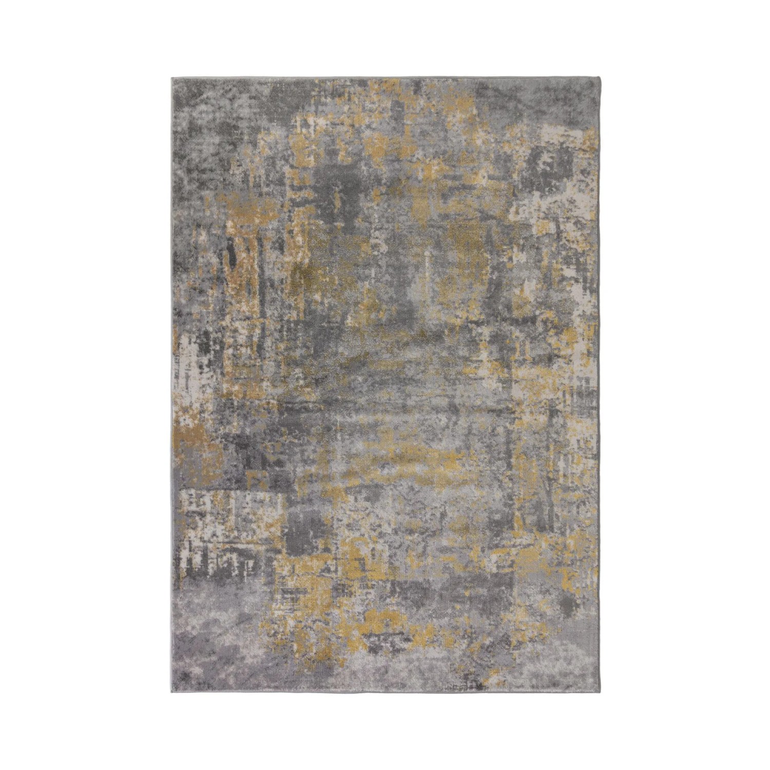 Flair Rugs Kurzflorteppich Wonderlust 120 cm x 170 cm Grau-Gelb